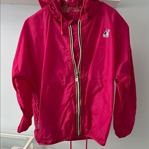 K-Way Pink Raincoat Lightweight Water-Resistant